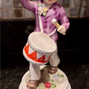 Goebel Porcelain Drummer Boy - Purple and Red